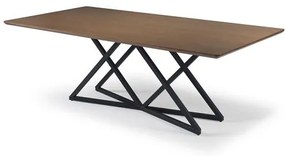 Mesa Jantar Ora Tampo Imbuia Base Preto Fosco 200cm - 70891 Sun House