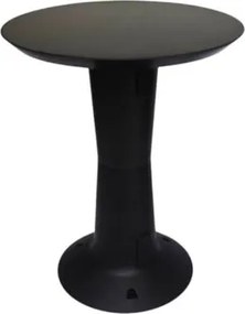 Mesa Redonda Eclipse 60cm em Polipropileno Preto Acrilys