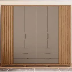 Guarda Roupa Casal 6 Portas Martin C01 Buriti/Fendi - Mpozenato