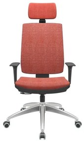 Cadeira Office Brizza Soft Concept Rose RelaxPlax Com Encosto Cabeca Base Aluminio 126cm - 63507 Sun House