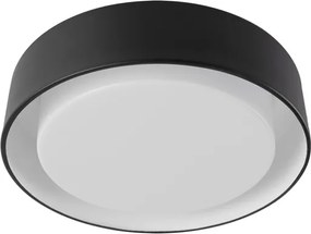 Plafon De Sobrepor Aluminio Dubai - PRETO / BRANCO