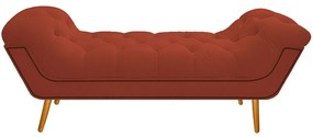 Calçadeira Estofada Veneza 140 cm Casal Suede Terracota - ADJ Decor