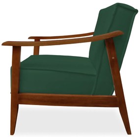Poltrona Decorativa Vincenzza Veludo Verde Bandeira