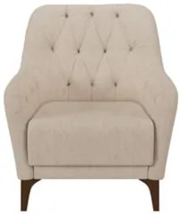Kit 2 Poltronas Decorativas para Sala com Capitonê Pietà Z32 Linho Cru