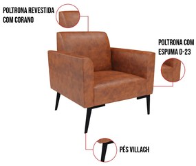 Poltrona Pés Villach Marisa Corano - Nozes