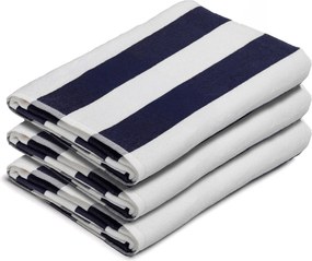 Kit 3 Toalhas de Piscina Sottile Casa Capri  Azul Marinho