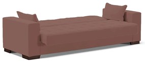 Sofá Cama Casal 3 Lugares 210cm Lisboa Veludo  D03 - D'Rossi - Rose