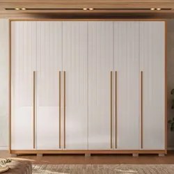 Guarda Roupa Casal 6 Portas 6 Gavetas 265cm Espartacus Freijó/Off Whit