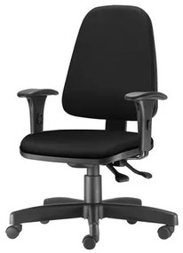 Cadeira Sky Presidente com Bracos Assento Courino Preto Base Nylon Arcada - 54809 Sun House