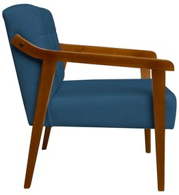 Poltrona Decorativa Vênus Veludo Azul Marinho