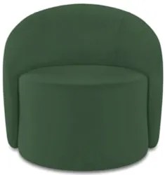 Poltrona Sala Decorativa Redonda 91cm Steve Veludo Verde I01  - Mpozen