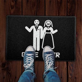 Capacho Geek Casal Game Over Casamento