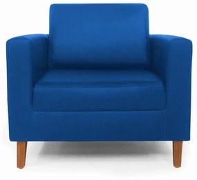 Poltrona Decorativa Gabriela Suede Azul Royal
