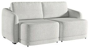 Sofá Cama Modulado Retrátil e Reclinável Decorativo Varsóvia 216cm Bouclê Cinza G33 - Gran Belo