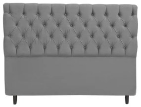 Cabeceira Cama Box Solteiro 100cm Nicole Suede Cinza - Sheep Estofados - Cinza