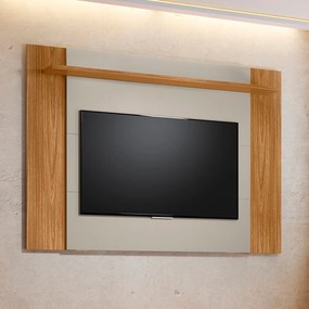 Painel Extensível Tremonti TV até 55 Polegadas Prateleira Nature/Off White G77 - Gran Belo