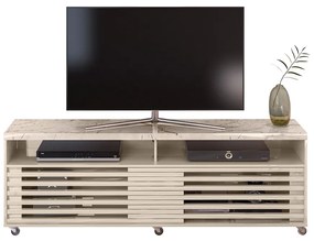 Rack TV 75Pol 182cm Bancada para Sala Nerion Calacata/Off White M20 - D'Rossi