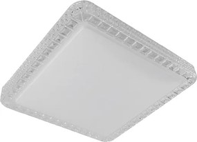 Plafon Led De Sobrepor Quadrado Branco 24W 3000K Quartzo
