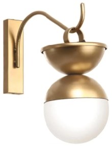 Arandela Freedon Esfera 26X10,5X22Cm Globo Ø10Cm 1Xled 0,5W 3000K - Ol... (COBRE FOSCO, FOSCO (Branco), 220V)