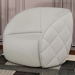 Kit 2 Poltronas Decorativa para Sala 90cm Tressê Zion M22 Linho Cru -