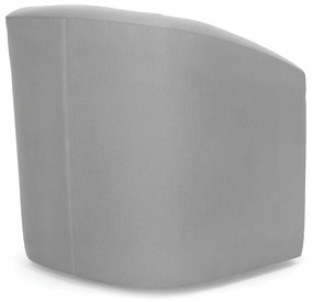 Poltrona Decorativa Base Giratória Stella Max Suede Cinza D03 - D'Rossi