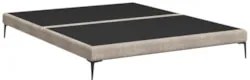 Cama Queen Base Box 158cm Pés Ferro Susano Boucle Bege Z04 - Mpozenato