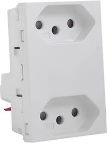 Módulo Tomada Duplex Orion Class Branco
