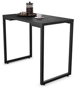 Mesa de Cozinha Industrial Porto Preto 90 cm com 02 Banquetas Manu Corino Branco - D'Rossi
