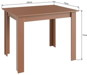 Mesa De Jantar Fixa Multiuso 100x70 Cm Em Mdp - Ceramic