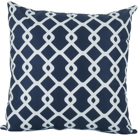 Capa almofada LYON Veludo estampado Geométrico Azul 43x43cm