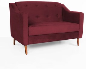 Namoradeira Bruna Pé Palito Suede Bordô Promoção