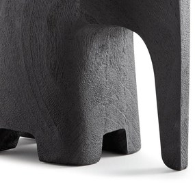 Escultura Decorativa "Elefante" Em Poliresina Preto 18,5x8,5 Cm  - D'Rossi