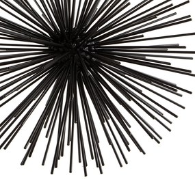 Enfeite Decorativo "Ourico" Em Metal Preto 26x26 Cm  - D'Rossi