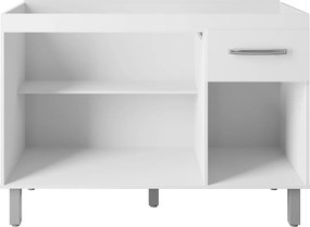 Balcão Lírio 3 Portas 1 Gaveta Cozinha MB1 120cm