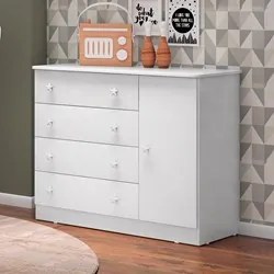 Quarto de Bebê Cômoda 2561 e Berço Mini Cama 1344 Certificado pelo Inm