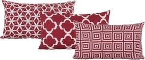 3 Capas Almofada Confort Veludo Marsala 30x50cm