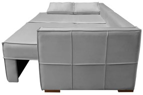 Sofá Cama Ferrari Retrátil e Reclinável 2,15m Veludo Cinza