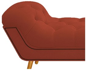 Calçadeira Estofada Veneza 140 cm Casal Suede Terracota - ADJ Decor