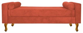 Recamier Félix Queen Size 160cm Suede Terracota - ADJ Decor