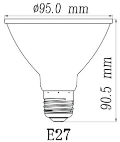 Lâmpada Par30 11W E27 720Lm 3000K 35° Bivolt | Bella Iluminação Lp202C