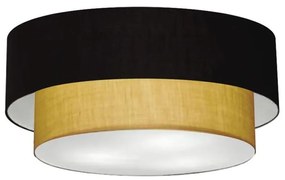 Plafon de Sobrepor Cilíndrico SP-3065 Cúpula Cor Preto Palha