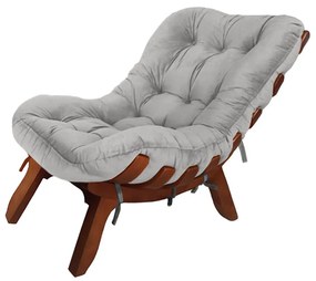 Conjunto 2 Poltrona Decorativa Costela Veludo Granito