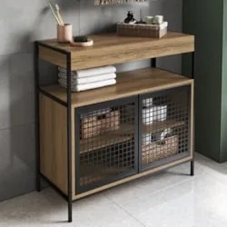 Gabinete de Banheiro 80cm Industrial Para Cuba Liny Mel Z54 - Mpozenat