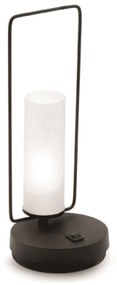 Vabajur Wire Tubo Vidro 12X12X32Cm 1Xg9 - Old Artisan Abj-5590 (BRANCO / DOURADO BRILHO)