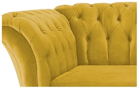 Poltrona Decorativa Chesterfield Sofia Suede Amarelo - ADJ Decor