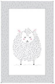 Quadro Placa Decorativa Infantil Ovelha 29,5x19,5 cm - D'Rossi