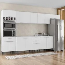 Armário de Cozinha CP06 Para Pia 120cm Pérola Z34 Branco    - Mpozenat