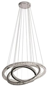 Pendente Led Aluminio Cristal Cromo 95W 3000K