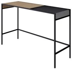 Aparador Para Sala de Estar 120cm Pés Metálicos Dinâmico Hanover/Preto