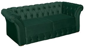 Namoradeira Sofá 2 Lugares Chesterfield Capitonê 186cm Veludo Verde - Sheep Estofados - Verde